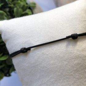 Bracelet cordon ajustable électrocardiogramme en argent 925