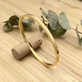 Maman on t'aime • jonc à message en acier inoxydable