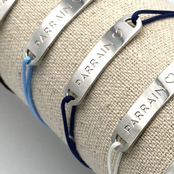 PARRAIN ♡ Bracelet cordon ajustable, futur Parrain