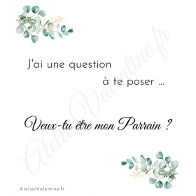 COFFRET PARRAIN ♡ - Veux-tu être mon Parrain ? Bracelet cordon cuir tressé noir double tour, futur parrain, annonce Parrain