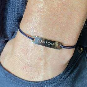 COFFRET TONTON ♡ Je ne te connais pas encore mais je t'aime déjà, Bracelet cordon ajustable, futur Parrain