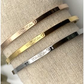 TOI + MOI ANTI GASPI ♻︎ Bracelet jonc en acier inoxydable