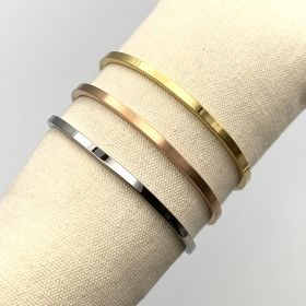 Bracelets jonc personnalisé pour femme en acier inoxydable