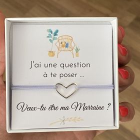 COFFRET - Veux tu être ma marraine ? Future Marraine, annonce grossesse, demande Marraine, Coeur en argent 925