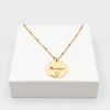 Collier médaille gravée, en acier inoxydable
