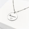 Collier pour une maman en acier inoxydable, argent, or ou or rose