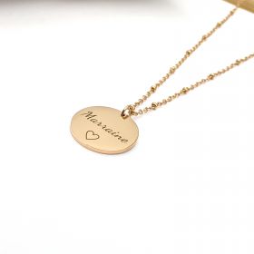 MARRAINE ♡, Collier chaîne médaille en acier inoxydable, future Marraine, Anniversaire Marraine