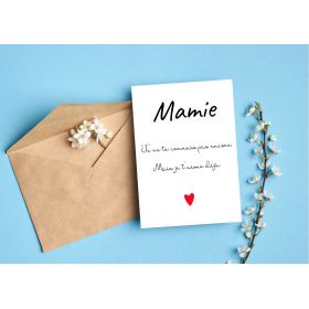 Carte à imprimer future MAMIE ♡