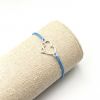 Coeur infini Argent 925, Plaqué or, Bracelet cordon ajustable, bracelet d'amitié