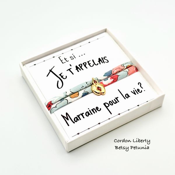 Coffret - Et si ... Je t'appelais Marraine pour la vie ? Pendentif petits pieds, Future marraine