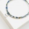 MAMIE ♡, Cordon Liberty ajustable, bracelet personnalisé, Forêt bleue
