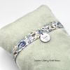 TATA ♡, Cordon Liberty ajustable, bracelet personnalisé Tata, Liberty Forêt Bleue
