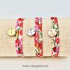 MARRAINE ♡, Cordon Liberty baies d'Or, bracelet personnalisé, demande marraine, cadeau marraine, baptême