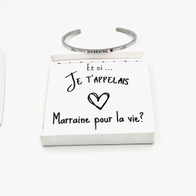 COFFRET - Et si ... je t'appelais Marraine pour la vie ? Future Marraine, demande Marraine, Jonc ajustable