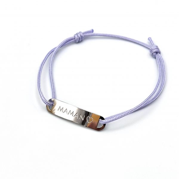 MAMAN ♡, Gourmette ajustable, bracelet personnalisé