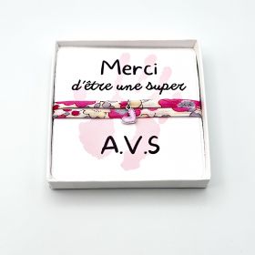 Merci d'être une super AVS, cordon liberty ajustable, cadeau fin d'année scolaire