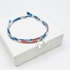 Bracelet cordon liberty ajustable, pendentif fille ou garçon