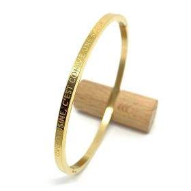 Une cousine, c'est comme une soeur, Bracelet jonc à message acier inoxydable