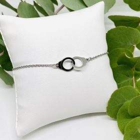 Menottes - Bracelet chaîne ajustable en acier inoxydable