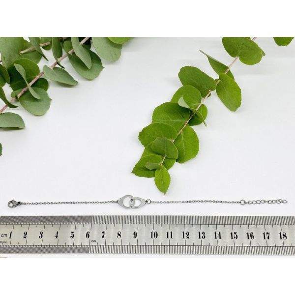 Menottes - Bracelet chaîne ajustable en acier inoxydable