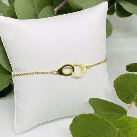 Menottes - Bracelet chaîne ajustable en acier inoxydable