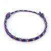 Bracelet nautique marin porte-bonheur en paracorde de nylon bleu blanc et rouge