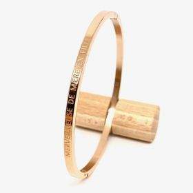 Merveilleuse de mère en fille - Bracelet jonc à message en acier inoxydable