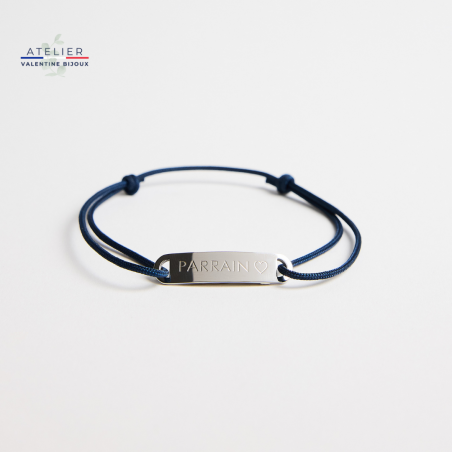 PARRAIN ♡ Bracelet cordon ajustable, futur Parrain