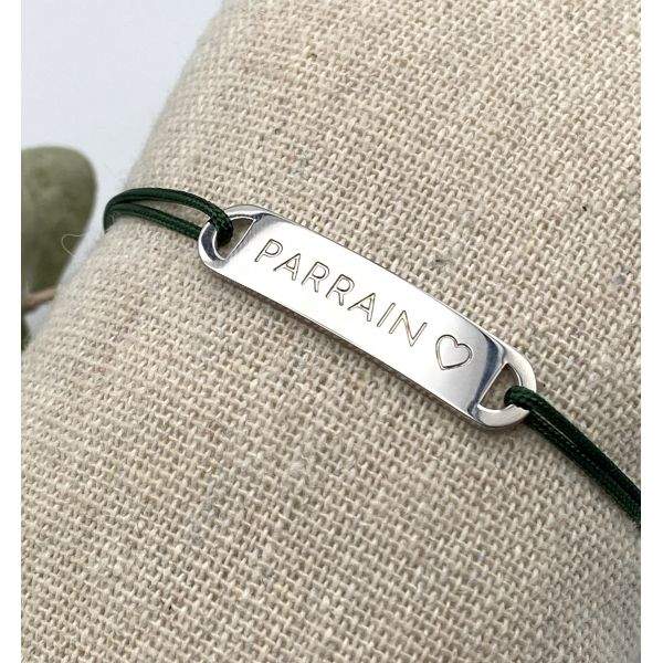 PARRAIN ♡ Bracelet cordon ajustable, futur Parrain