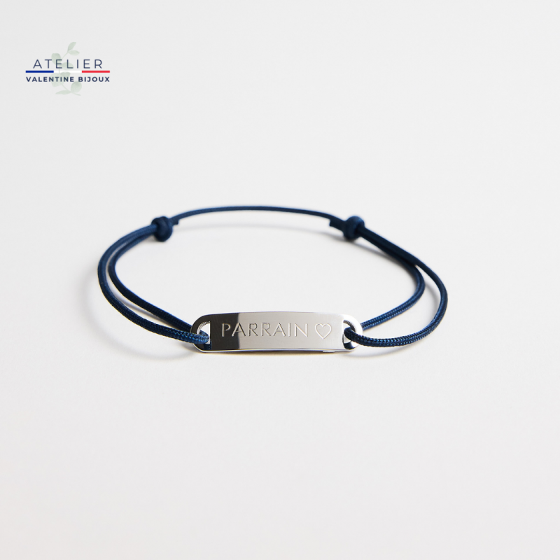 PARRAIN ♡ Bracelet cordon ajustable, futur Parrain