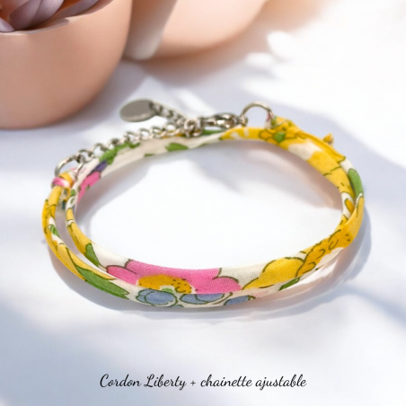 Cordon liberty + chainette ajustable