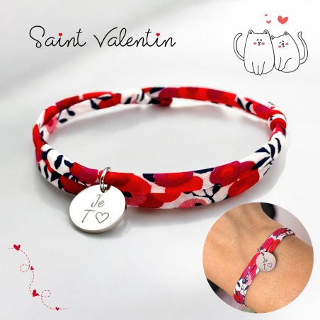 JE T'AIME • Bracelet liberty ajustable