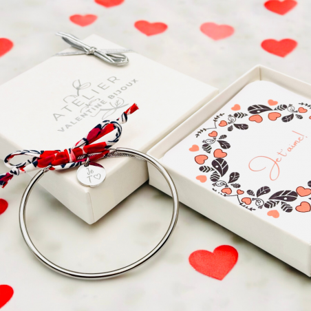 Je T' aime (coeur) , Bracelet jonc liberty