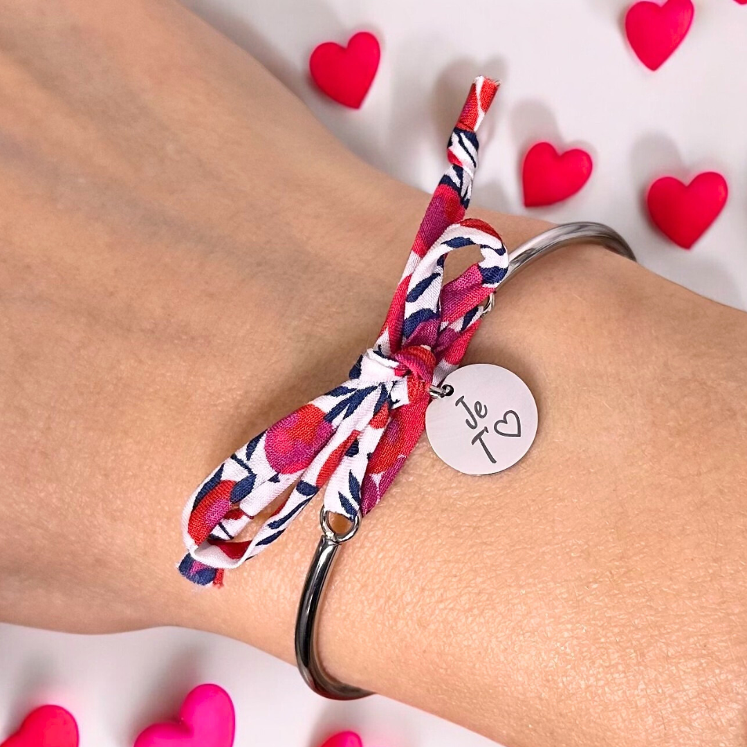 Je T' aime (coeur) , Bracelet jonc liberty