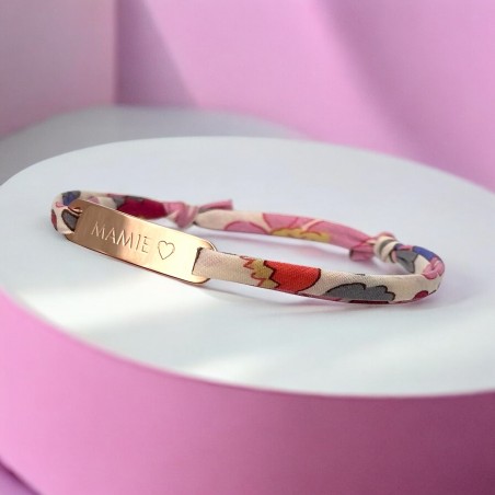 Mamie ♡, Bracelet gourmette cordon liberty ajustable