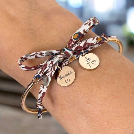 MAMIE On T'aime, bracelet jonc cordon liberty