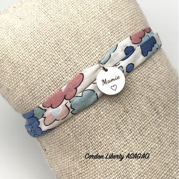 MAMIE • Cordon Liberty ajustable, bracelet personnalisé, future Mamie