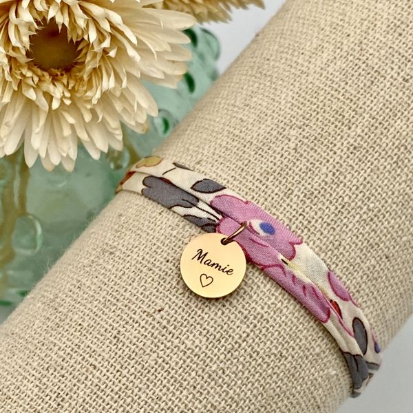 MAMIE • Cordon Liberty ajustable, bracelet personnalisé, future Mamie