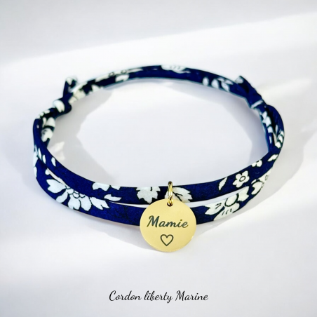 MAMIE • Cordon Liberty ajustable, bracelet personnalisé, future Mamie