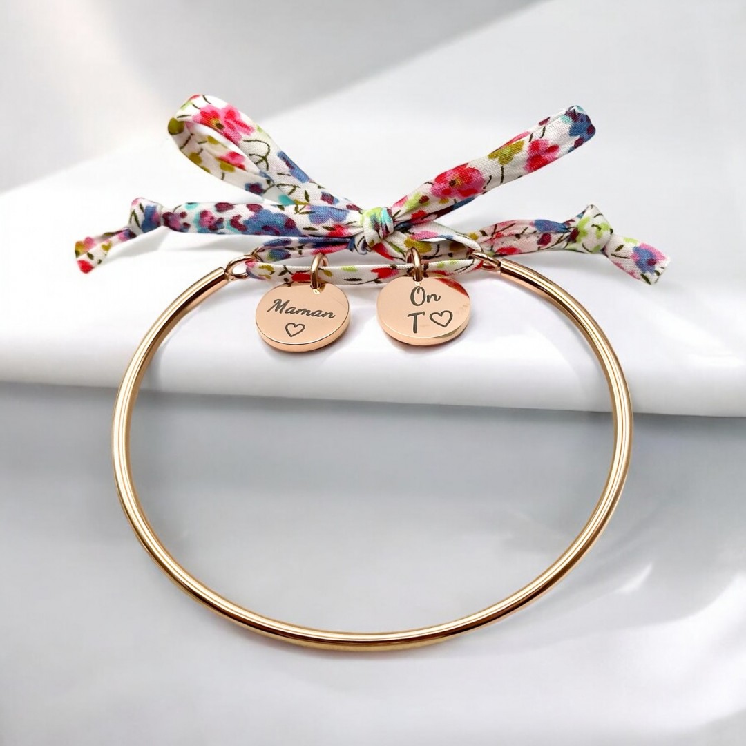 Choisissez vos médailles, bracelet jonc liberty