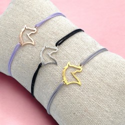 Bracelet Cheval, cordon ajustable, équitation, horse, cavalière, bracelet d'amitié
