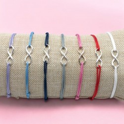 INFINI, bracelet ajustable,argent 925 ou Plaqué Or