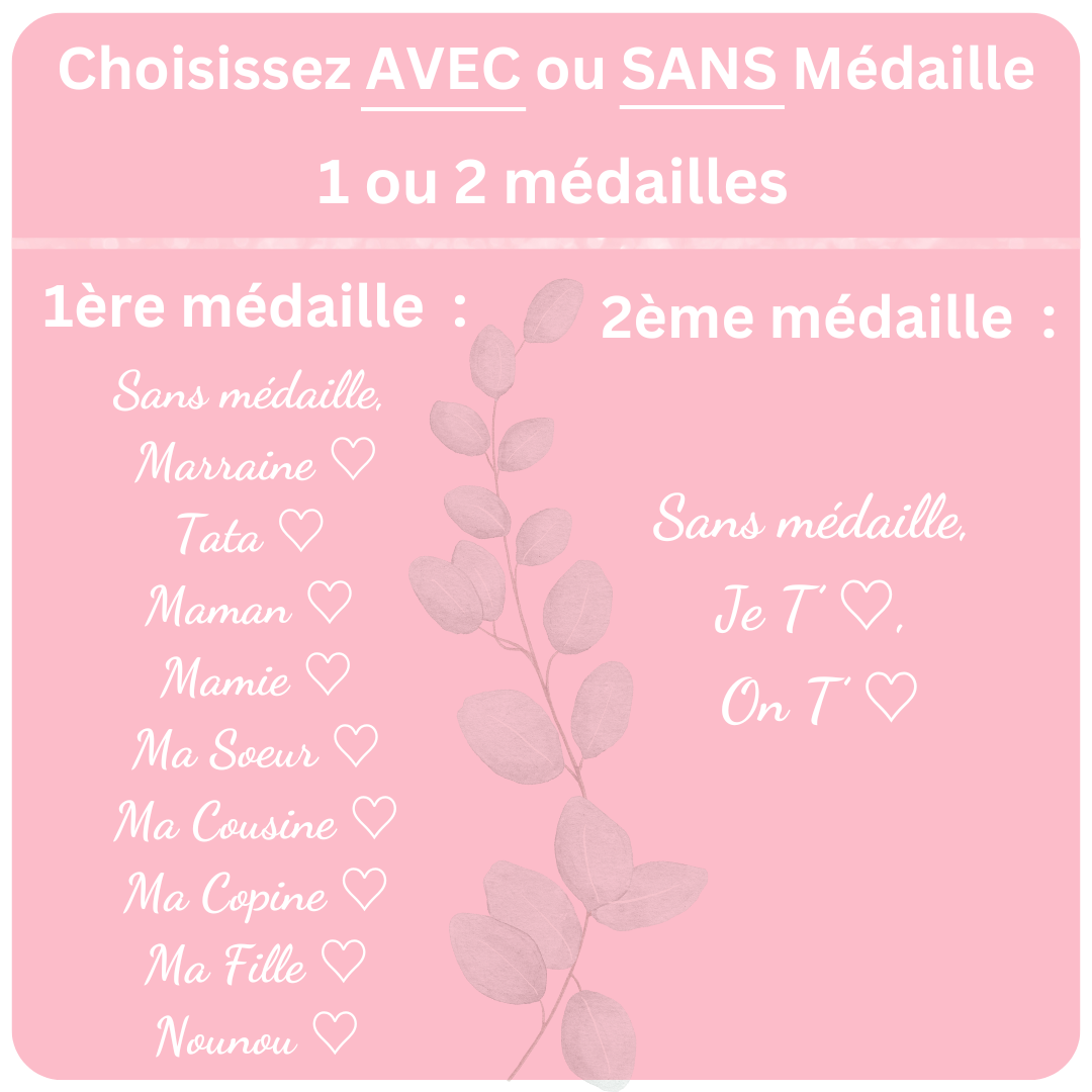 Choisissez vos médailles, bracelet jonc liberty