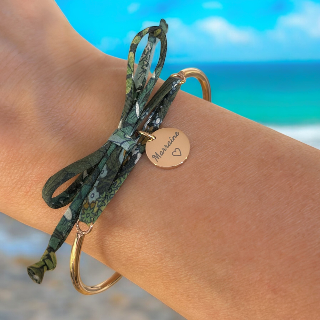 Choisissez vos médailles, bracelet jonc liberty