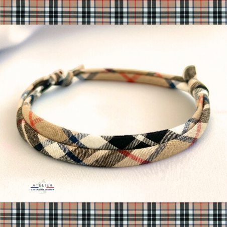 Bracelet liberty Écossais ajustable, pour femme, ado, enfant