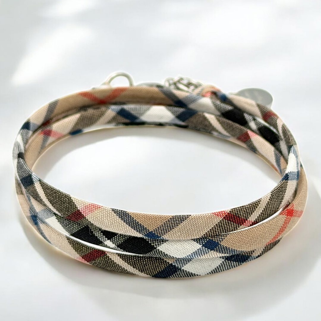 Cordon Écossais, 2 ou 3 tours, avec chainette ajustable