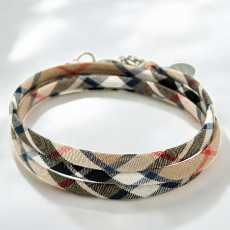 Cordon Écossais, 2 ou 3 tours, avec chainette ajustable