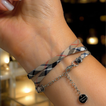 Cordon Écossais, 2 ou 3 tours, avec chainette ajustable