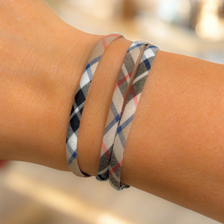 Cordon Écossais, 2 ou 3 tours, avec chainette ajustable