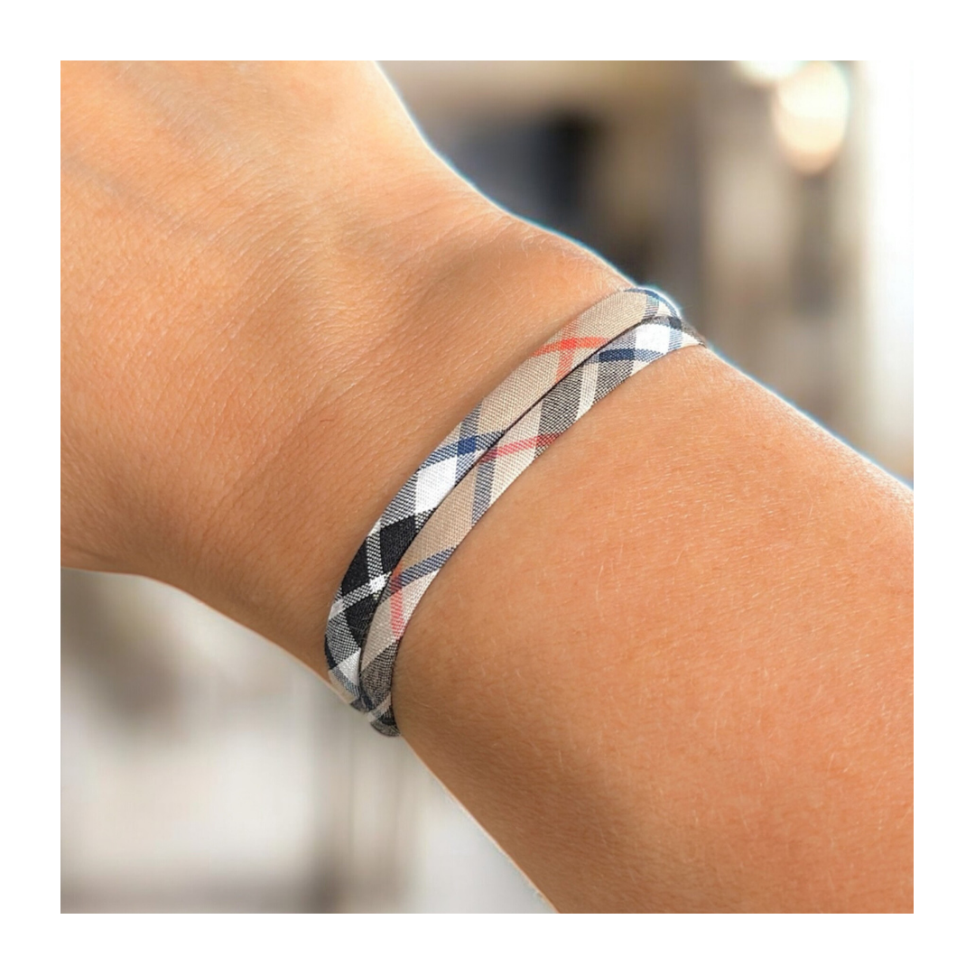 Cordon Écossais, 2 ou 3 tours, avec chainette ajustable